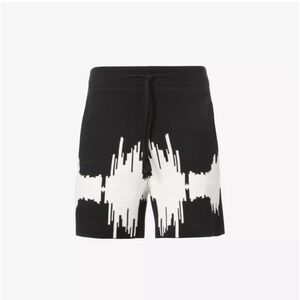 Keiser Clark Soundwave Graphic Knit Shorts Black White XXL‎ Designer Streetwear